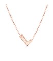 Silver Initial Letter Necklace L SPE-5552